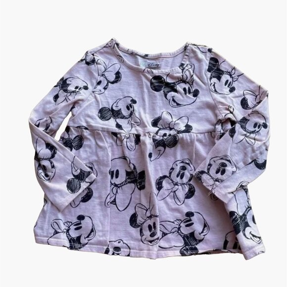 Baby GAP Disney Minnie Mouse Girls Size 18-24 months  pink black printed graphic - Picture 2 of 3